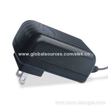18W Switching Power Adapter with 2.8 to 24V Output Voltages and 47 to 63Hz Input Frequency Range